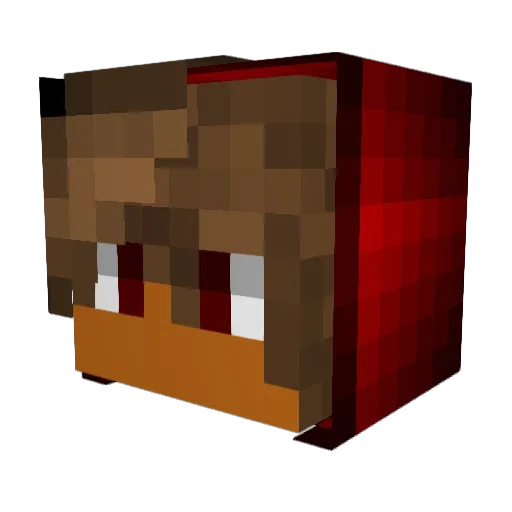 Guilleee Minecraft avatar head, 3D render
