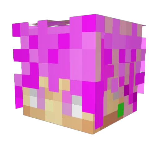 Guillo_ Minecraft avatar head, 3D render
