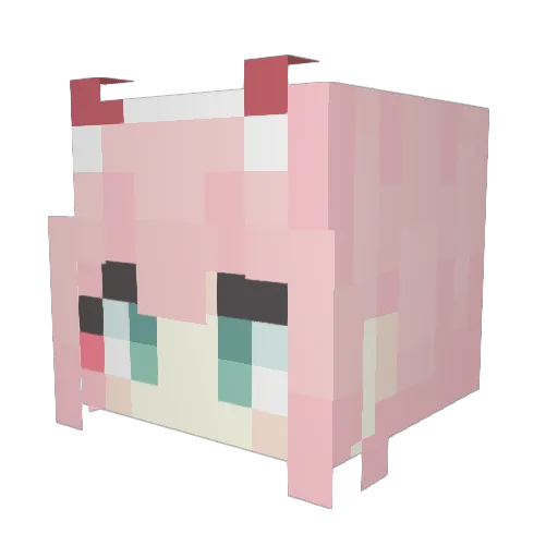 GuiltyCry Minecraft avatar head, 3D render