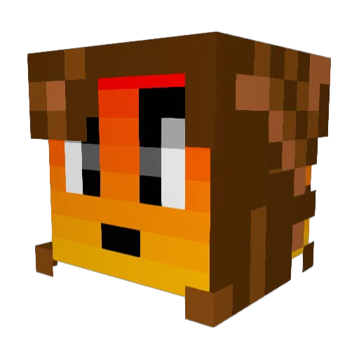 Guilty_1 Minecraft avatar head, 3D render