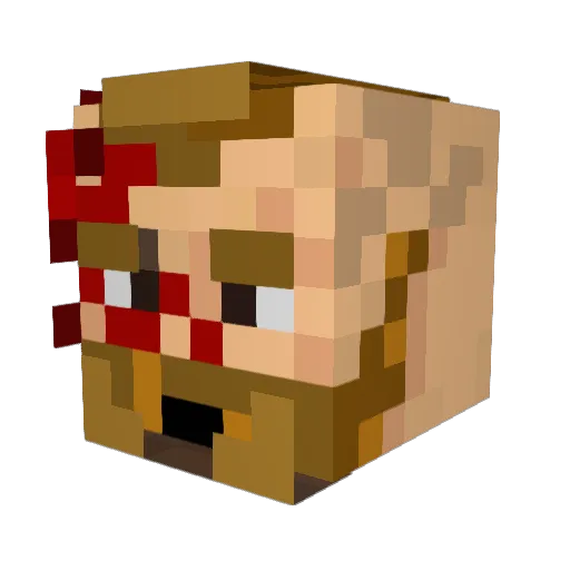 Guilty_Pixel Minecraft avatar head, 3D render