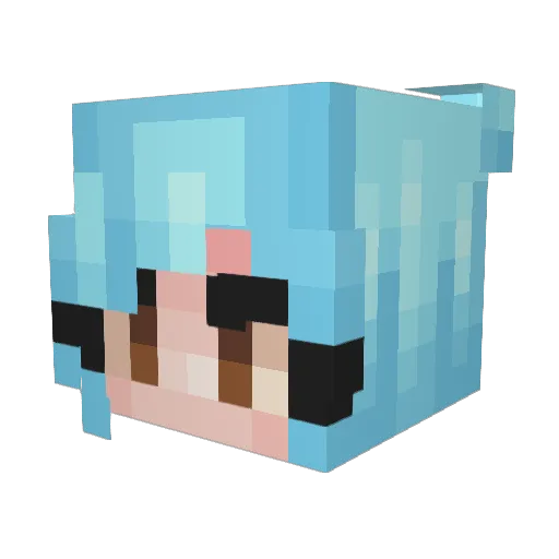 Guilty_gar Minecraft avatar head, 3D render