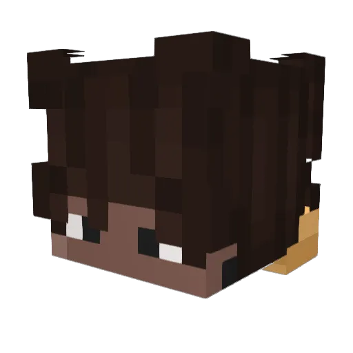 Guilvyn Minecraft avatar head, 3D render