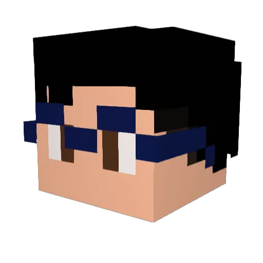 Guimas_1 Minecraft avatar head, 3D render