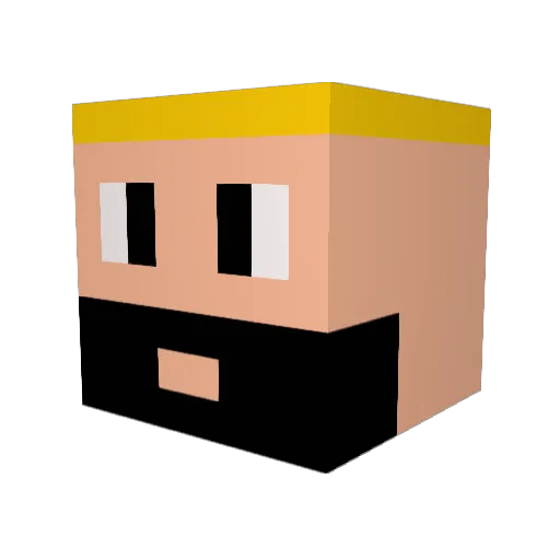 Guimmg Minecraft avatar head, 3D render