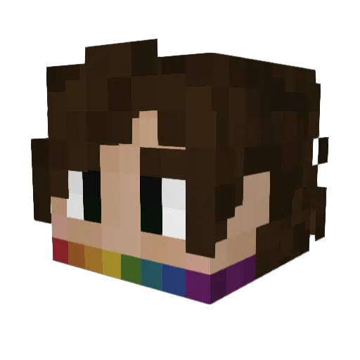Guimpxl Minecraft avatar head, 3D render