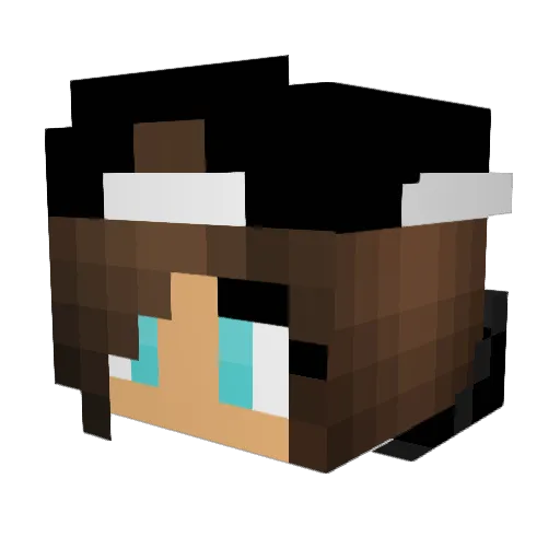 Guimzer Minecraft avatar head, 3D render