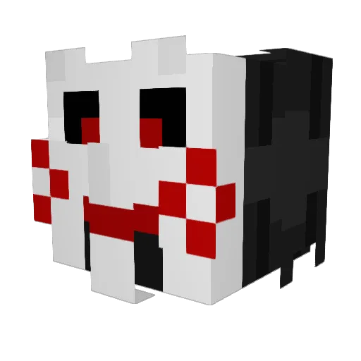 Guineji Minecraft avatar head, 3D render