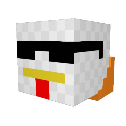 GuipYT Minecraft avatar head, 3D render