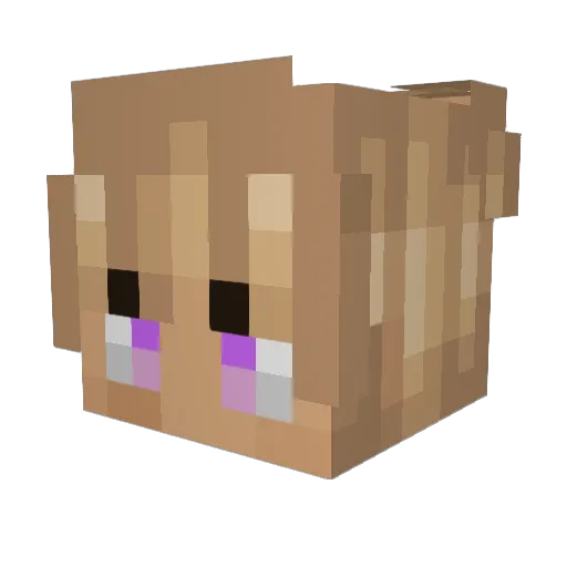 Guipower7 Minecraft avatar head, 3D render