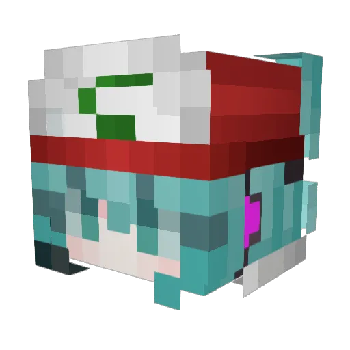 Guisanmo Minecraft avatar head, 3D render