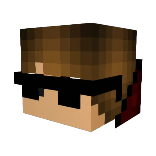Guister10 Minecraft avatar head, 3D render