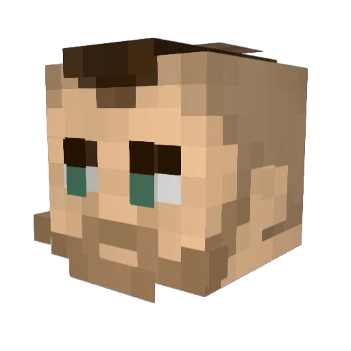 Guit_jr Minecraft avatar head, 3D render