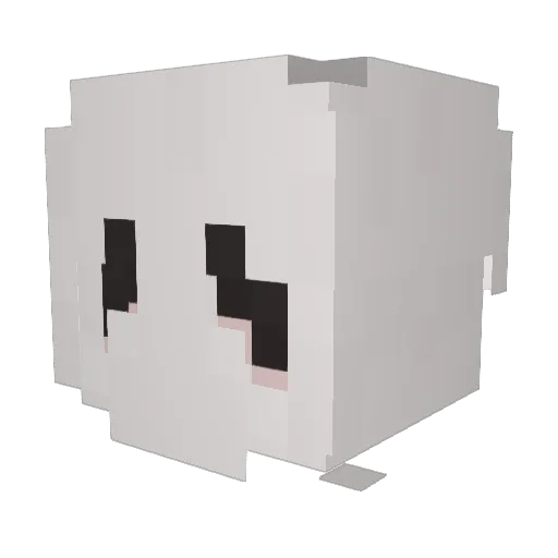Guitaar Minecraft avatar head, 3D render