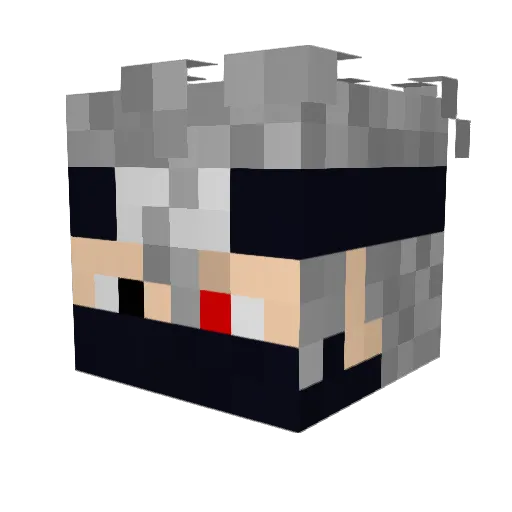 Guitar321 Minecraft avatar head, 3D render