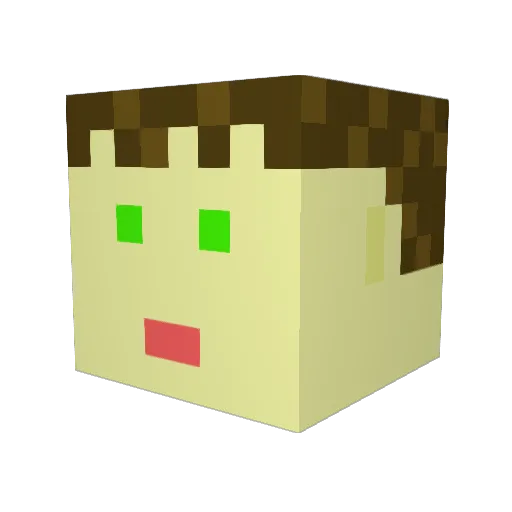 GuitarSnooker19 Minecraft avatar head, 3D render