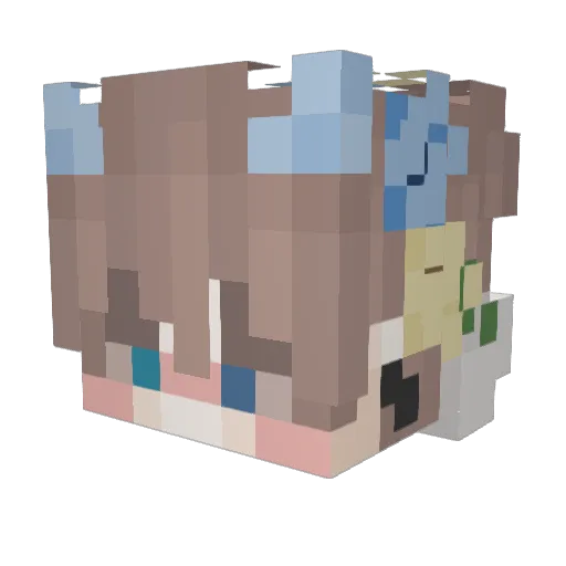 Guitar_Ace Minecraft avatar head, 3D render