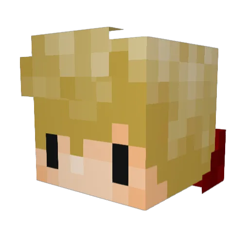GuitoguiYT Minecraft avatar head, 3D render