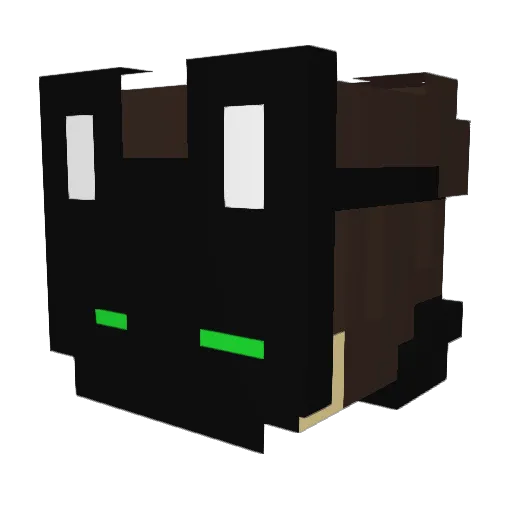 GuiuGFF Minecraft avatar head, 3D render