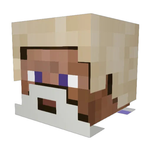GuiwarsZ Minecraft avatar head, 3D render