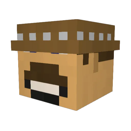 Guixyy Minecraft avatar head, 3D render