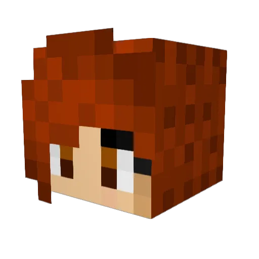Guizma Minecraft avatar head, 3D render