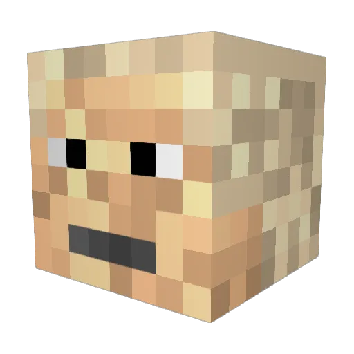 Guladowa_ Minecraft avatar head, 3D render