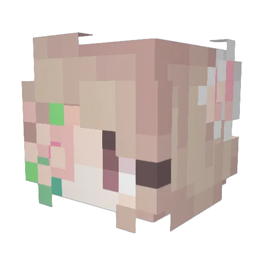 Gulamint_ Minecraft avatar head, 3D render