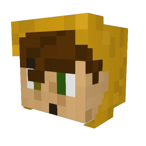 Guld_Inon Minecraft avatar head, 3D render
