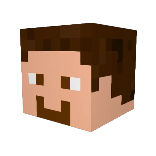 Guldan1989 Minecraft avatar head, 3D render