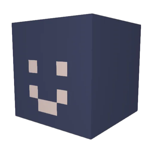 Guldpengen Minecraft avatar head, 3D render
