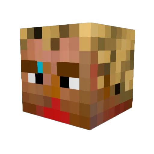Gulergoehli Minecraft avatar head, 3D render