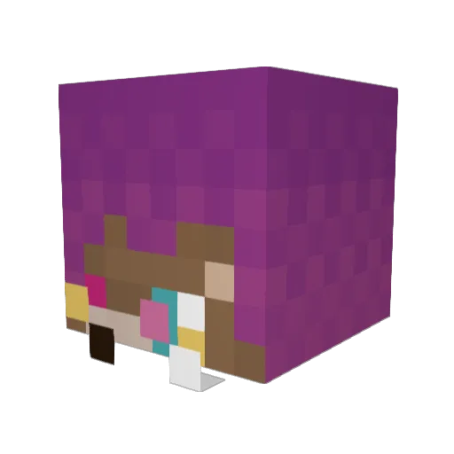 Guley Minecraft avatar head, 3D render