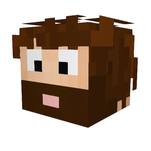 Gulf97 Minecraft avatar head, 3D render