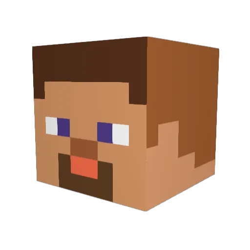 Guliverza Minecraft avatar head, 3D render