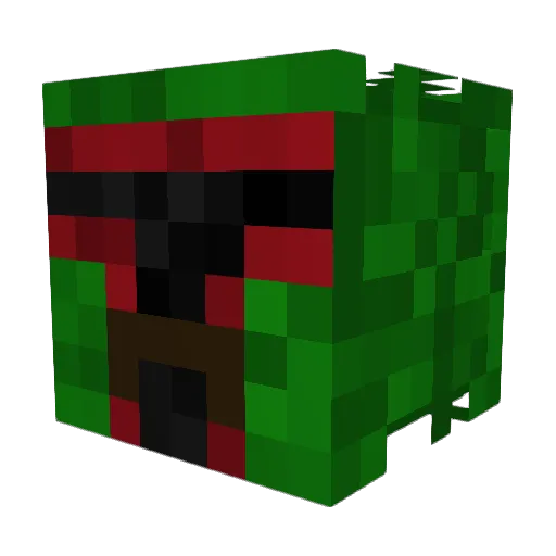 GulleFlaek Minecraft avatar head, 3D render