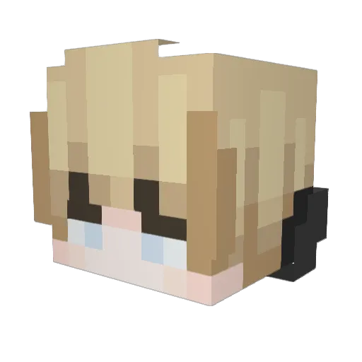 Gulleiy Minecraft avatar head, 3D render