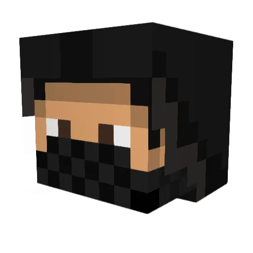 Gullever Minecraft avatar head, 3D render
