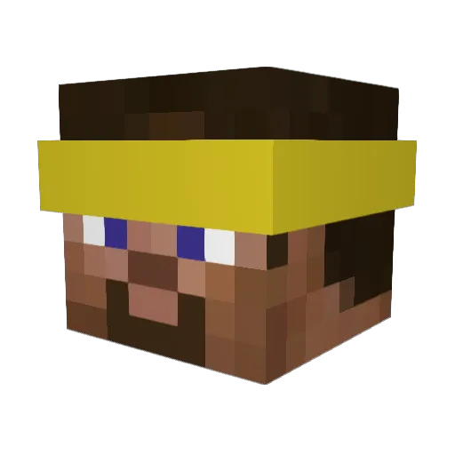 GullibleGiant Minecraft avatar head, 3D render