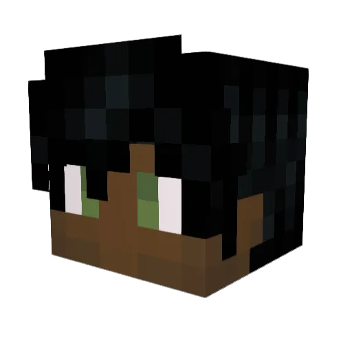 Gulmohar Minecraft avatar head, 3D render