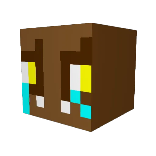 Gulose Minecraft avatar head, 3D render