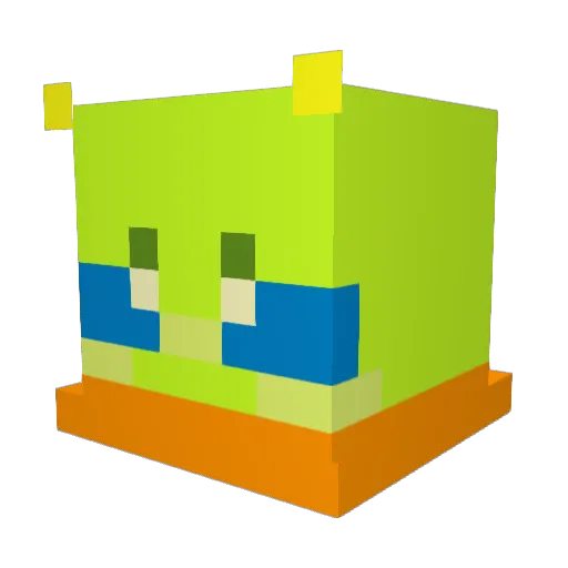 GulpFrogget Minecraft avatar head, 3D render
