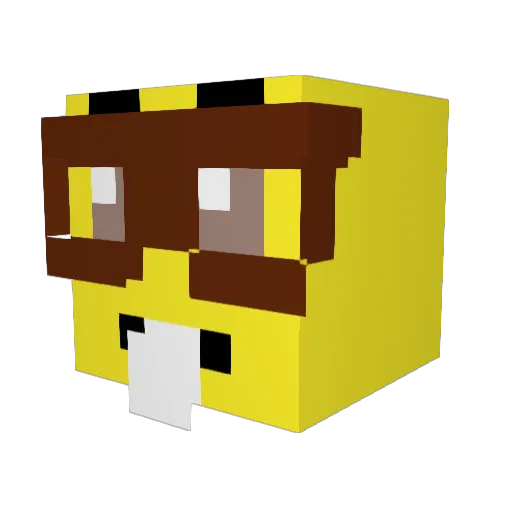 Gulschasch Minecraft avatar head, 3D render