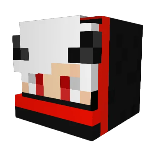 GumBlaster08 Minecraft avatar head, 3D render