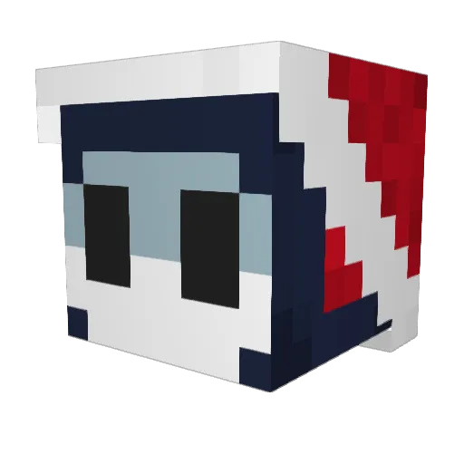 Gum_S Minecraft avatar head, 3D render