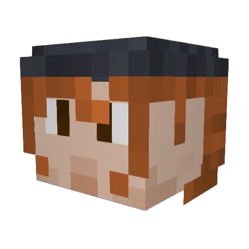 Gumbalal Minecraft avatar head, 3D render