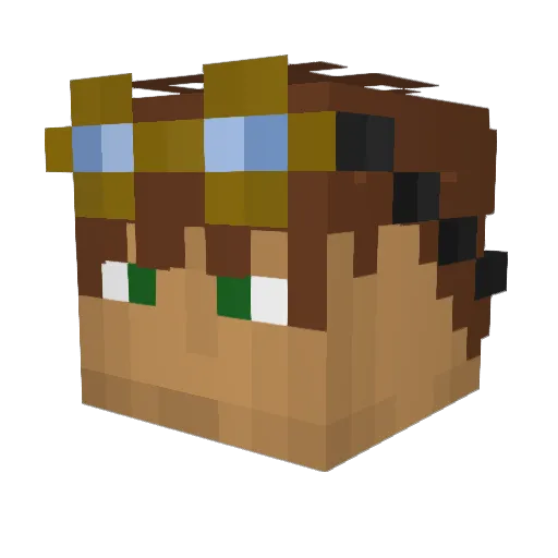 Gumball667 Minecraft avatar head, 3D render