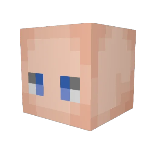 Gumbeano Minecraft avatar head, 3D render
