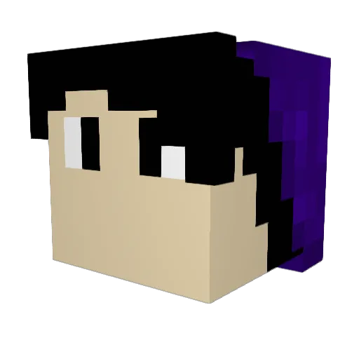 Gumblob Minecraft avatar head, 3D render
