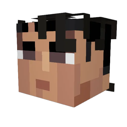 GumboSlice13 Minecraft avatar head, 3D render